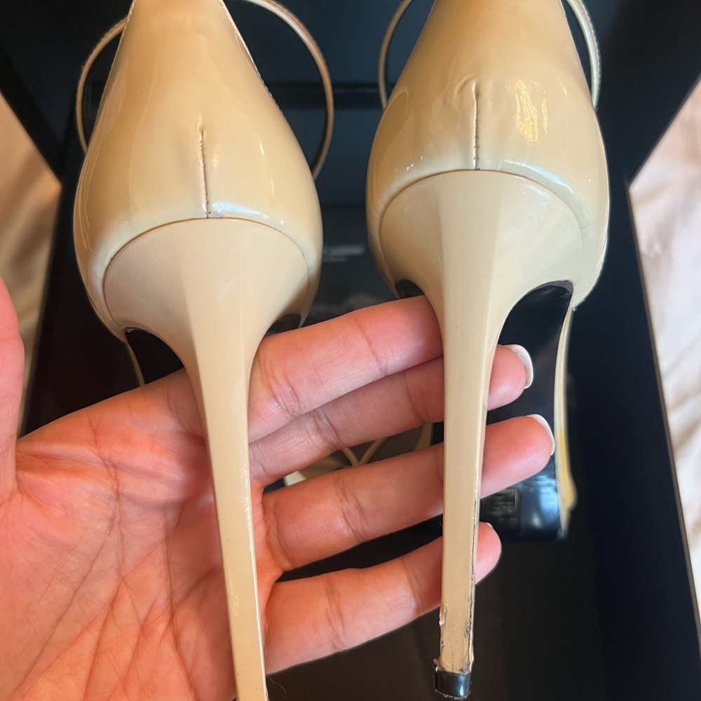 Saint Laurent Tan Nude Women's Shoes 40 - Picture 3 of 6